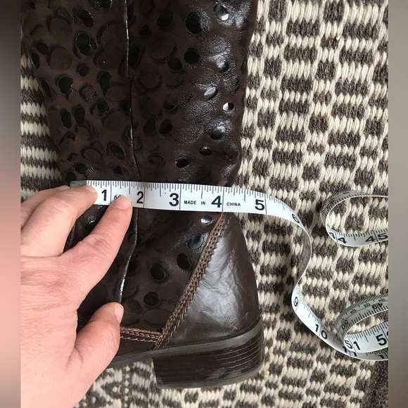Sz 7🌹Leather Shearling Tall Boots Marelbo - Picture 11 of 16